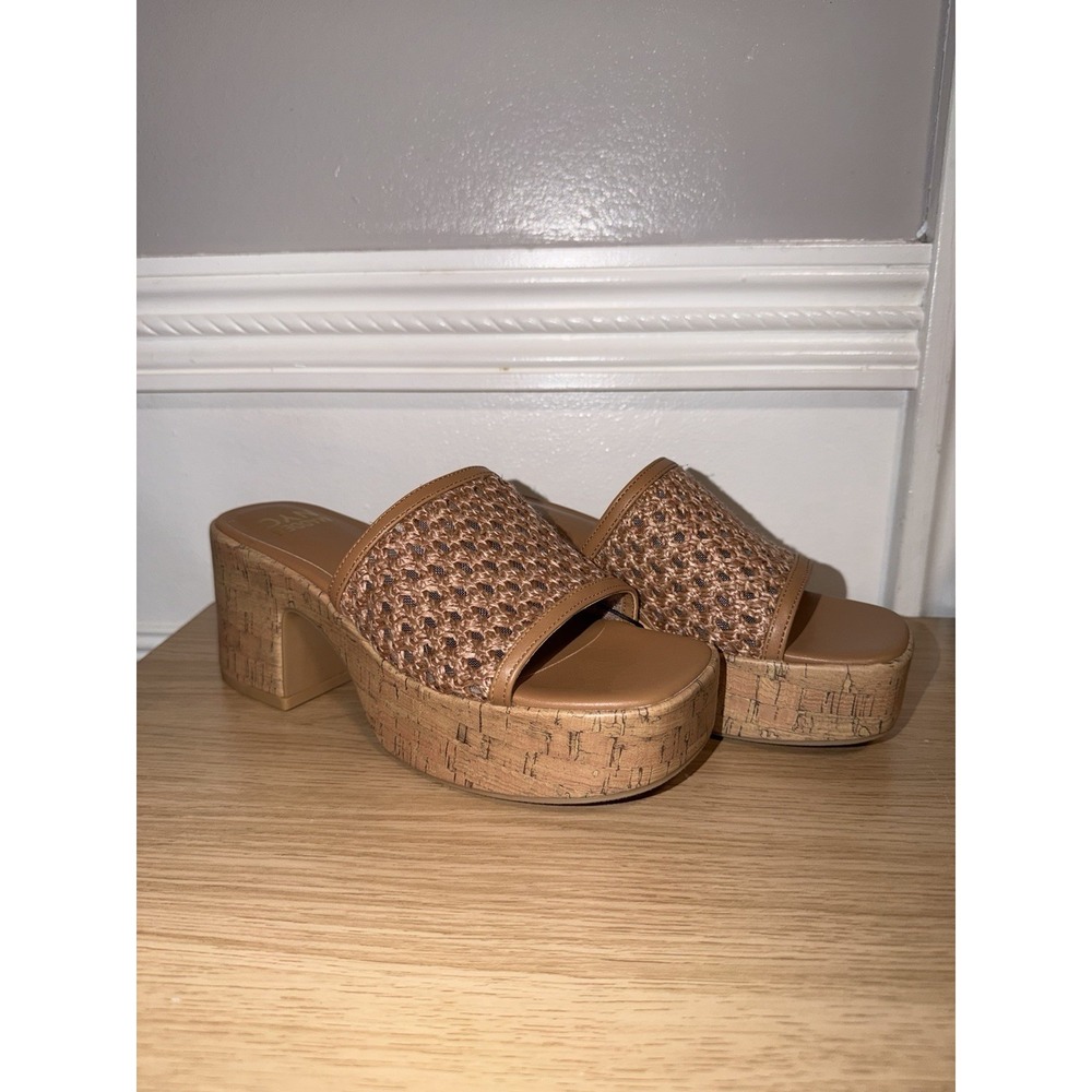 Women cork platform sandals size 9
